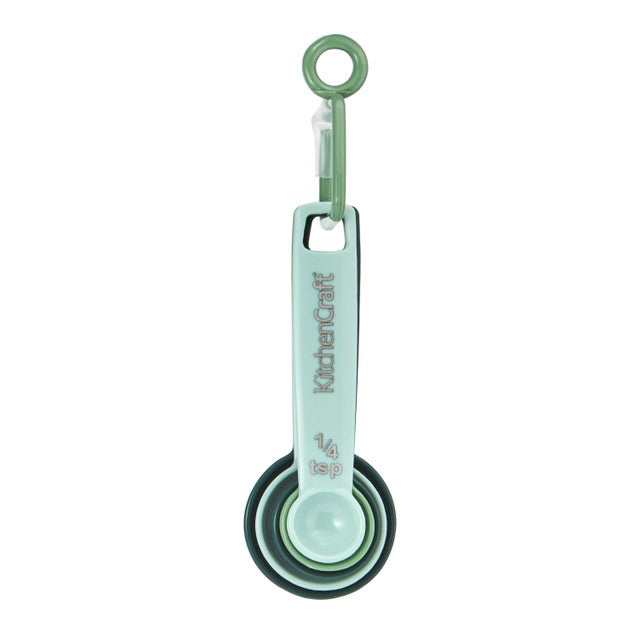 KC BLUE MEASURING SPOONS SET OF 5 GREEN