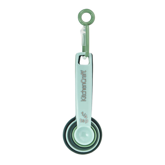 KC BLUE MEASURING SPOONS SET OF 5 GREEN
