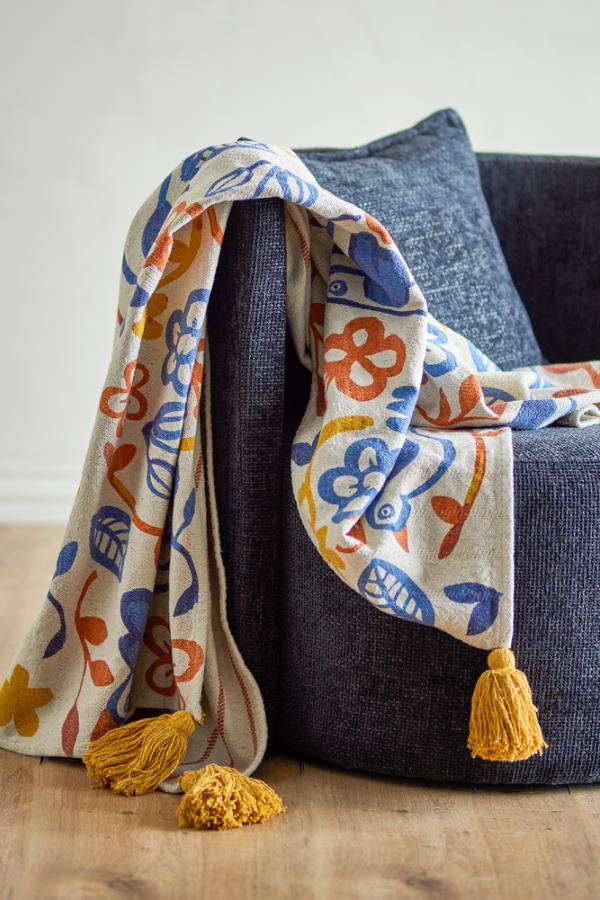BIRDTHROW, MULTI, RECYCLED COTTON