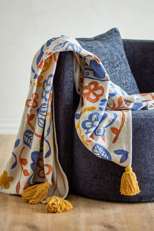 BIRDTHROW, MULTI, RECYCLED COTTON