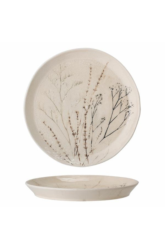 BEA PLATE, NATURE, STONEWARE
