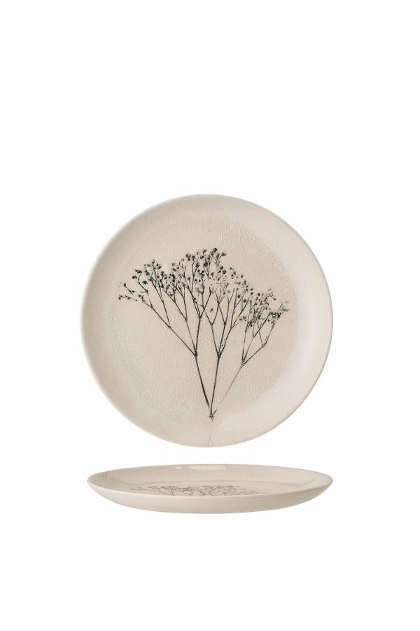 BEA PLATE, NATURE, STONEWARE