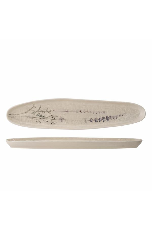 BEA SERVING PLATE, NATURE, STONEWARE