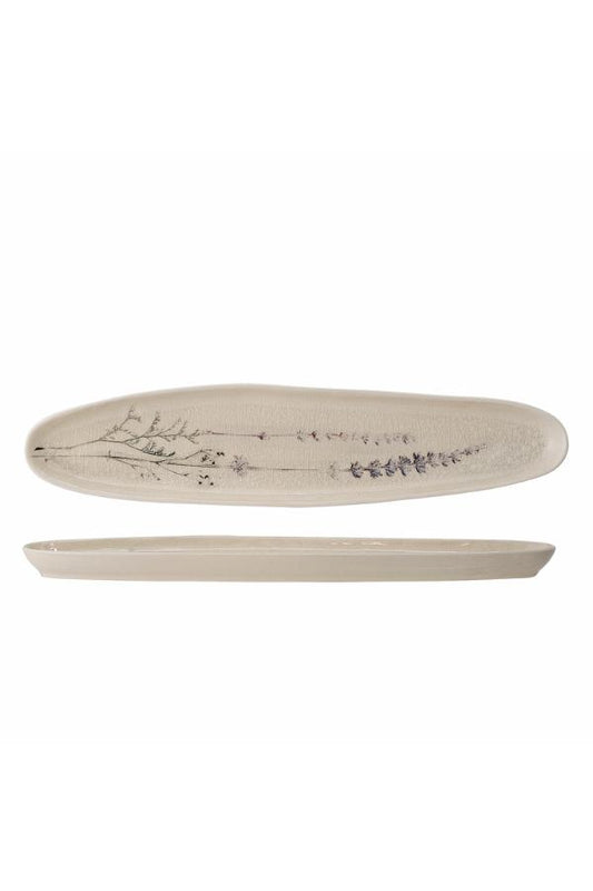 BEA SERVING PLATE, NATURE, STONEWARE