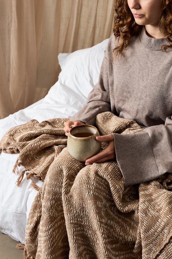 BLOOMINGVILLE BRESSO THROW BROWN MIX