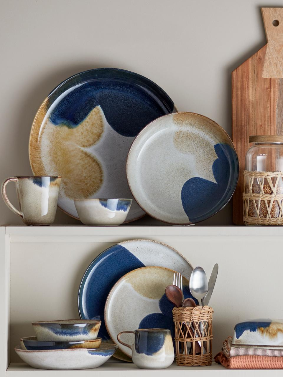 JULES SERVING PLATE GREY STONEWARE