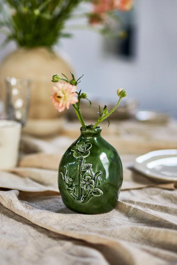 RAMIA VASE, GREEN, STONEWARE