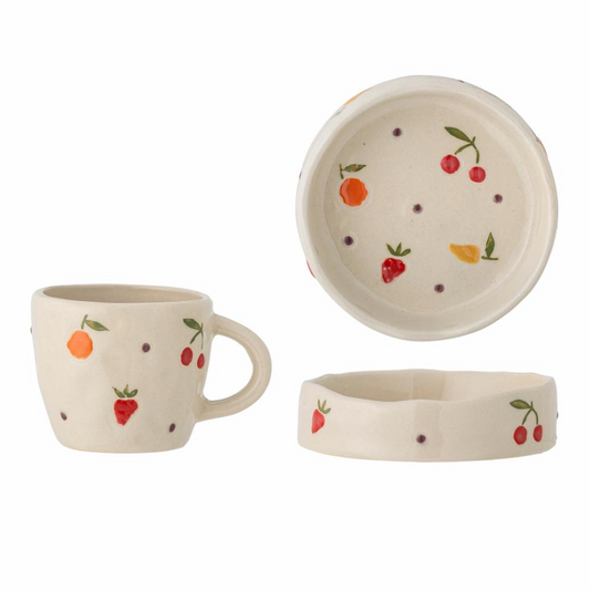 TATIANA TABLEWARE SET-WHITE STONEWARE