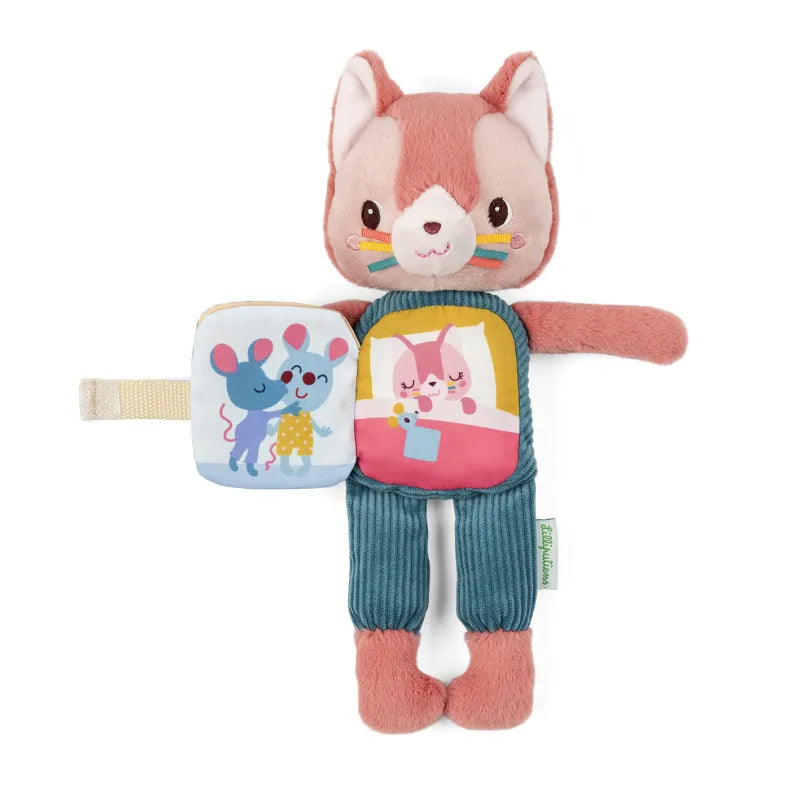 GLOW-IN-THE-DARK SOFT TOY AND FABRIC BOOK, JEANNE THE CAT