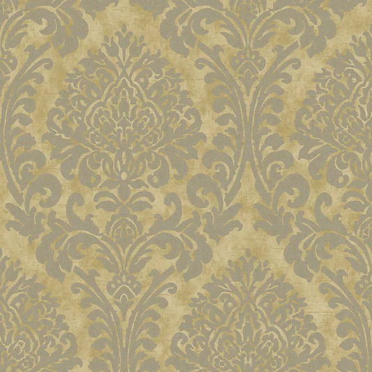 GRANDECO CHENILLE DAMASK GOLD