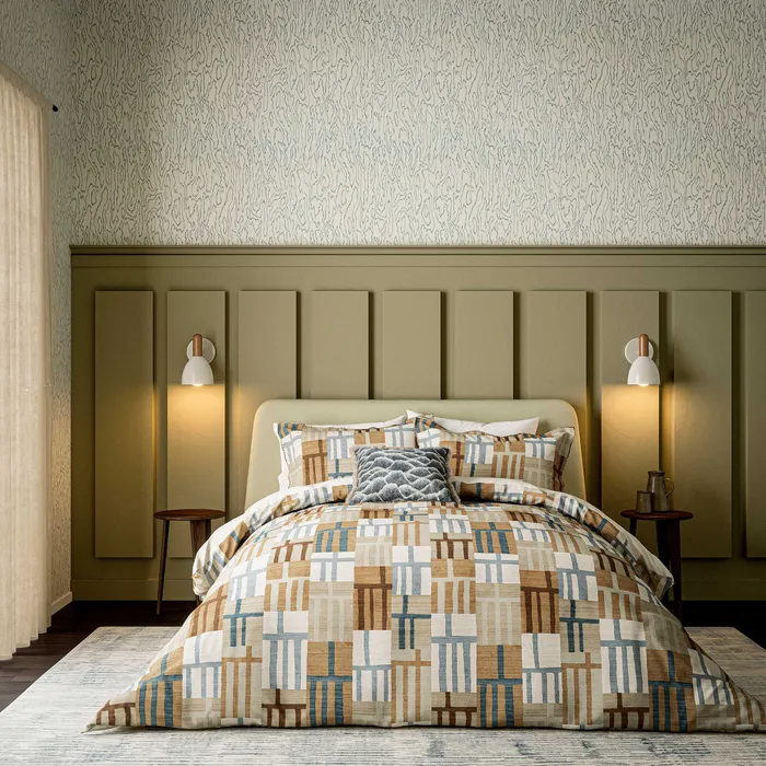 HARLEQUIN MONOLITH AMBER & SKY BEDDING SET