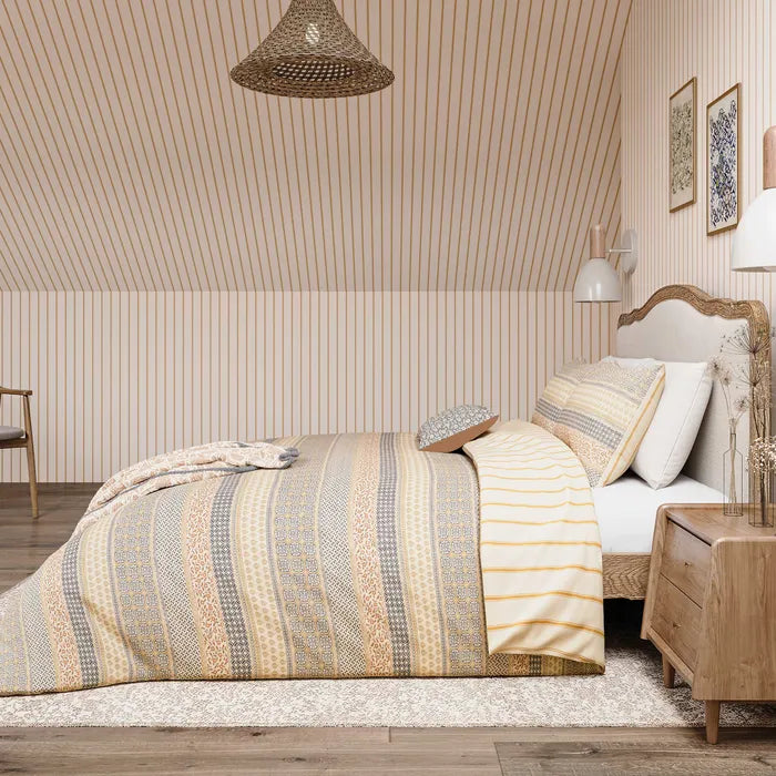 HELENA SPRINGFIELD FOLK STRIPE BEDDING SET