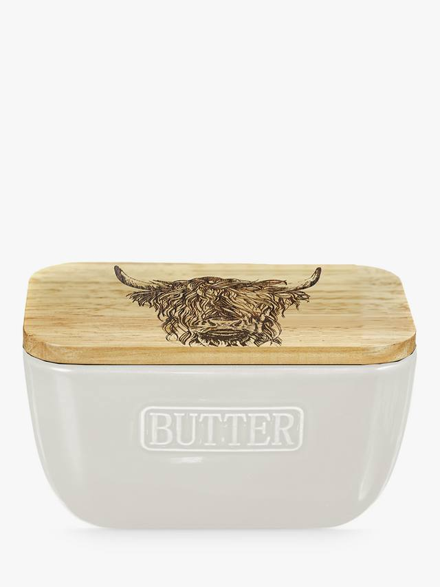 HIGHLAND COW BUTTER DISH