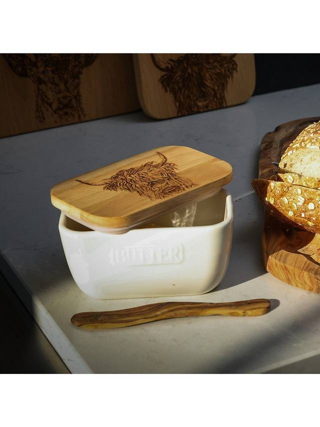 HIGHLAND COW BUTTER DISH