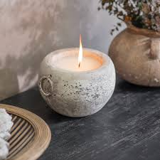 LARGE STONE CANDLE