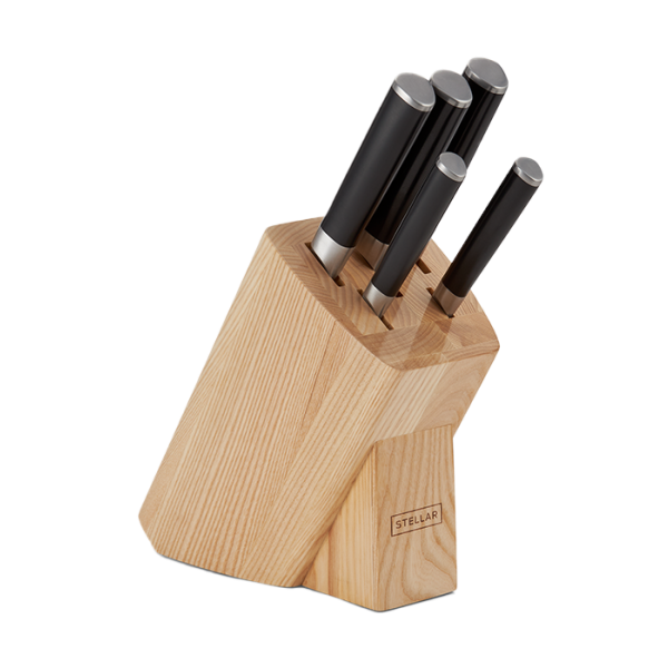 STELLAR POISE KNIFE BLOCK 5 PIECE SET