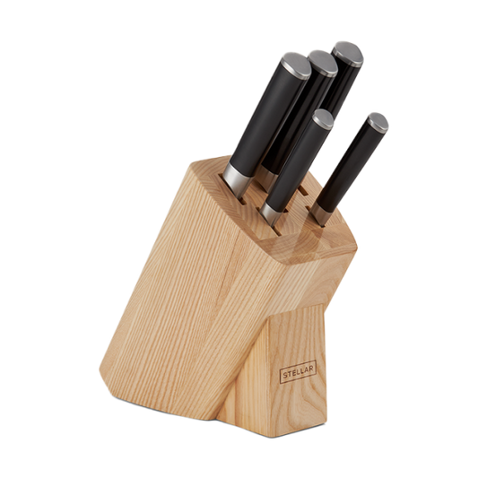 STELLAR POISE KNIFE BLOCK 5 PIECE SET