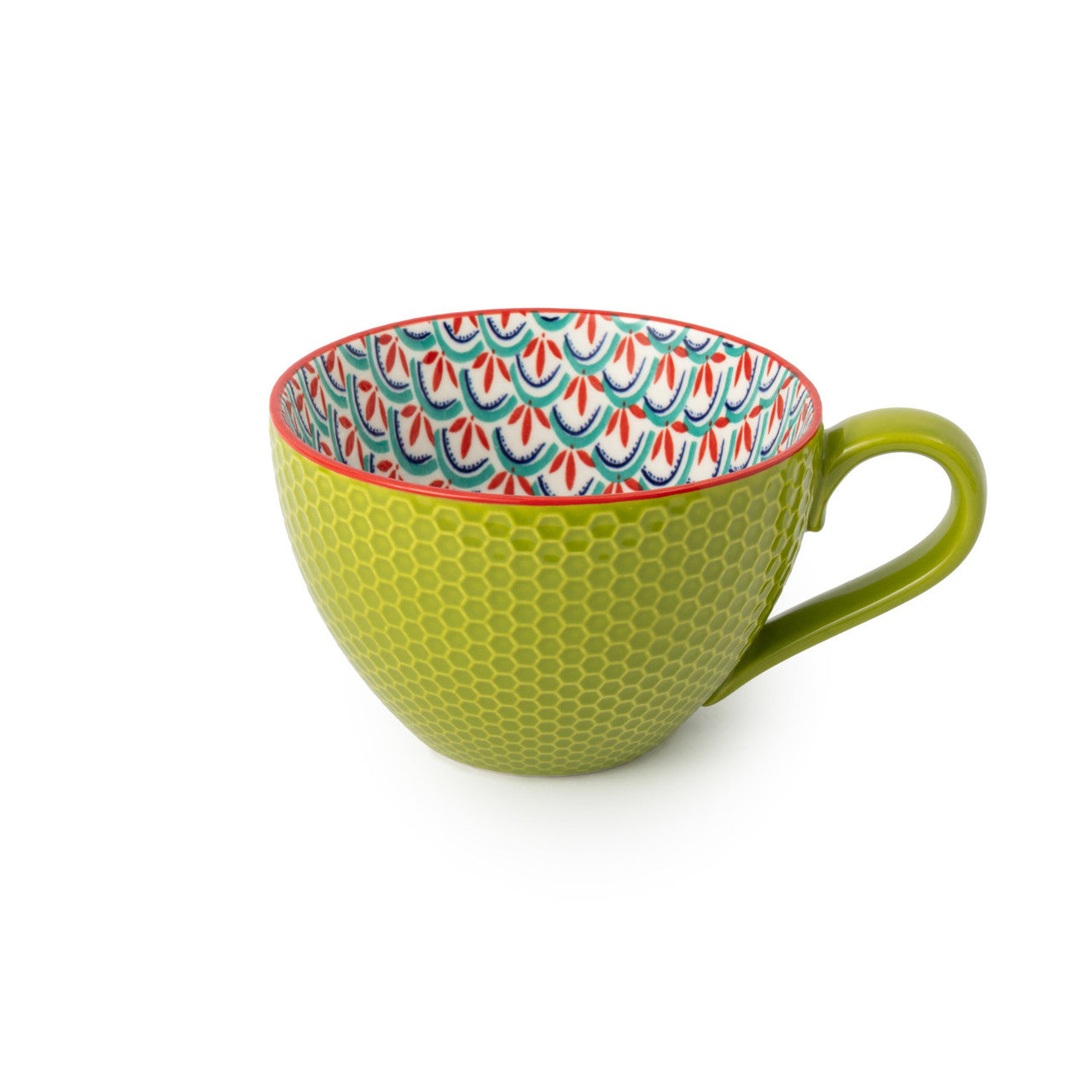 MK GREEN BLUE GEOMETRIC MUG 330ML