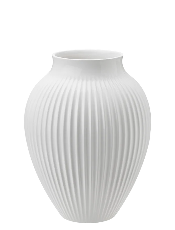 KNABSTRUP VASE H 20CM RIPPLE WHITE