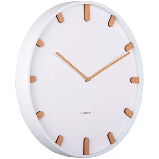 WALL CLOCK GRACE METAL WHITE