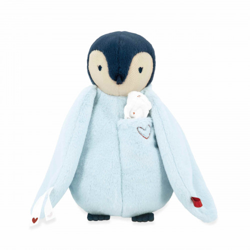 KISSING PLUSH PENGUIN BLUE