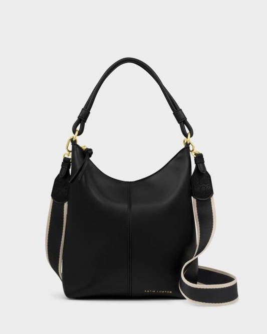 HALLIE SATCHEL BAG-BLACK