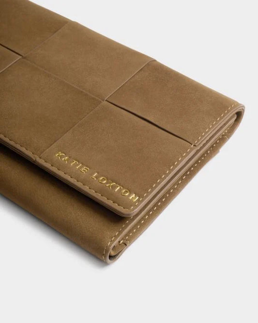 TAYA WOVEN PURSE CARAMEL