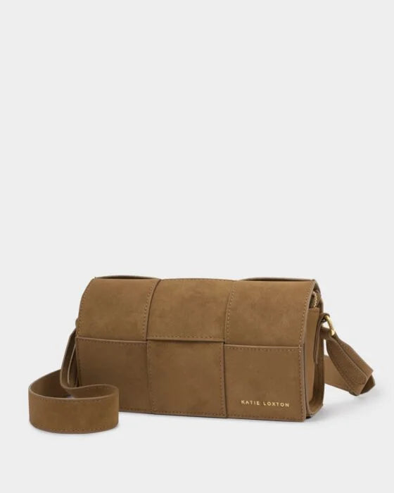 TAYA CROSSBODY BAG CARAMEL SUEDETTE