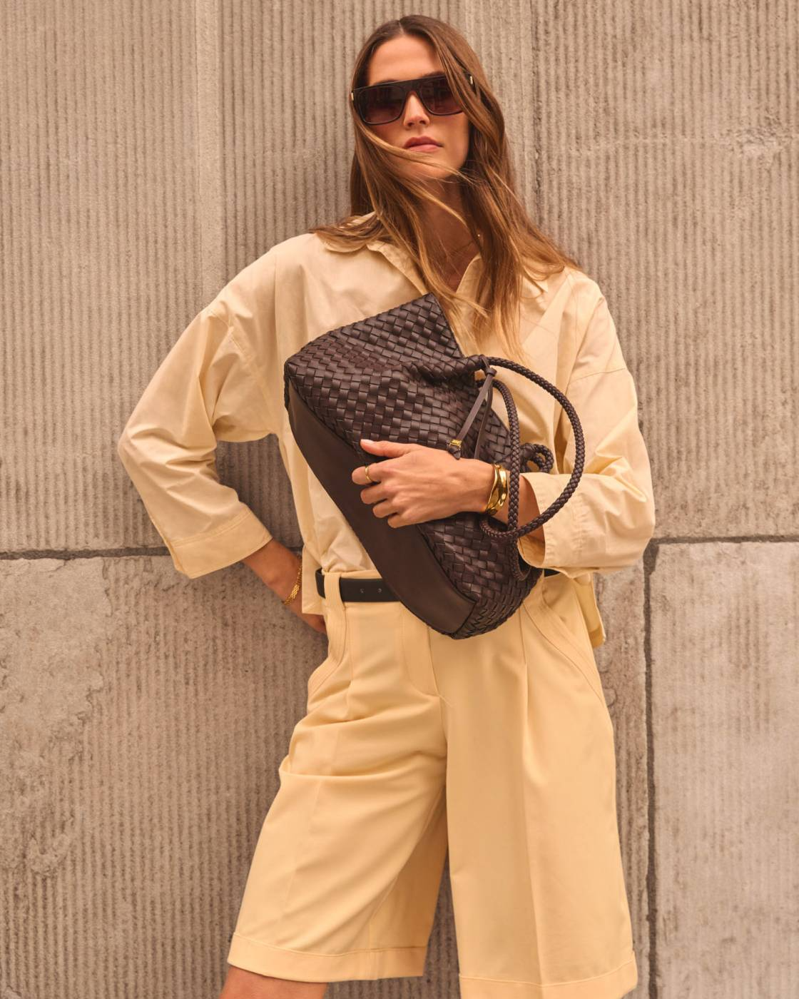 NOVA SMALL SHOULDER TOTE CHOCOLATE