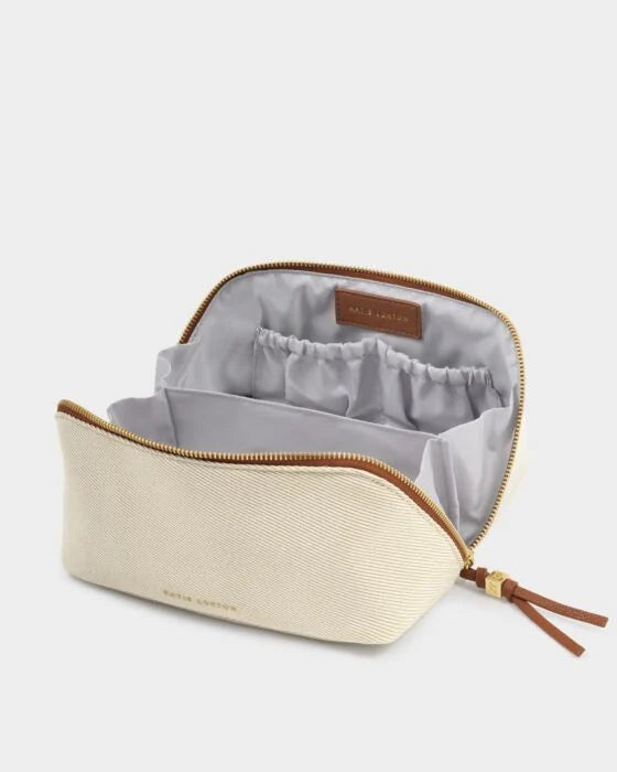SOHO MED MAKE UP/WASH BAG CANVAS COGNAC