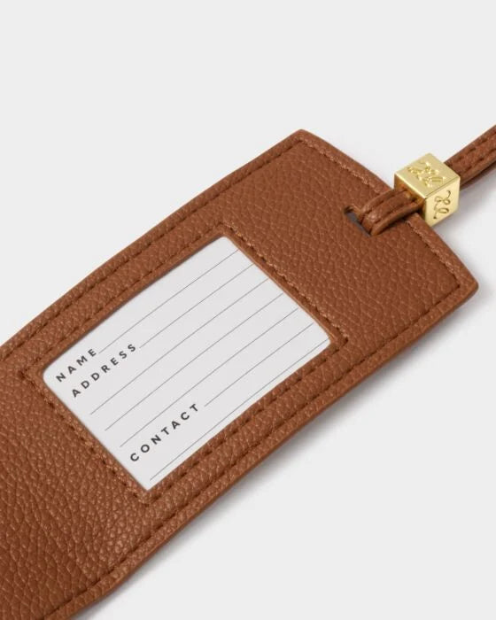 LUGGAGE TAG CANVAS/COGNAC