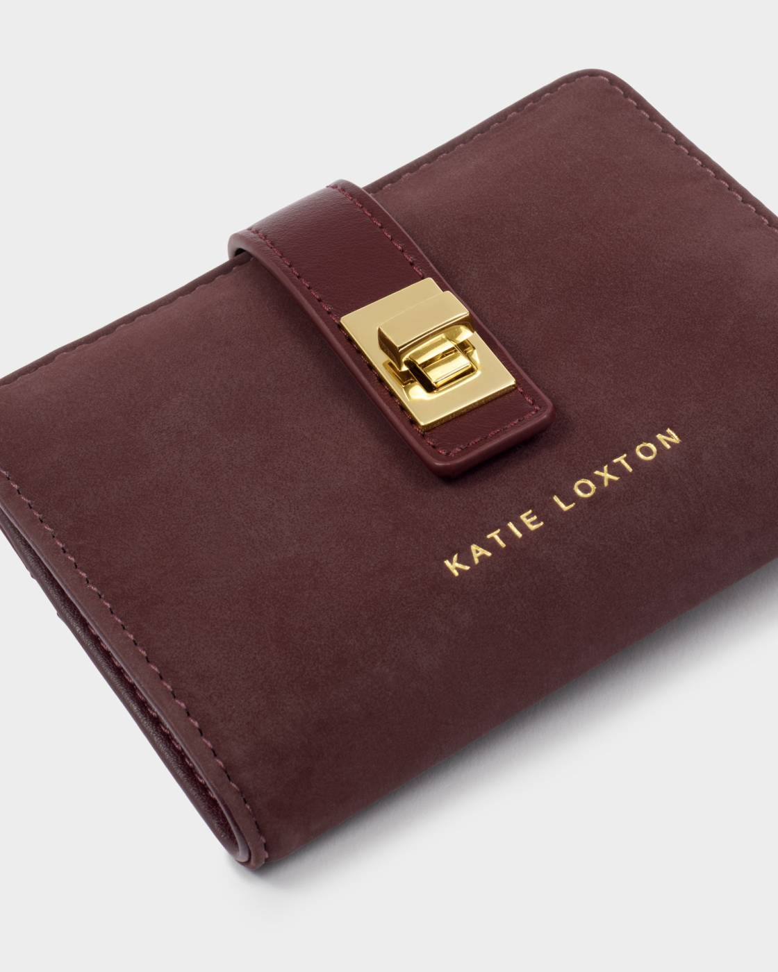 ORIN TWIST LOCK PURSE CHERRY SUEDETTE