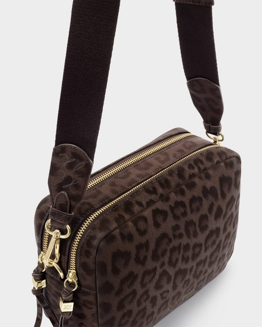 LOTTIE LARGE CROSSBODY CHOCOLATE LEOPARD