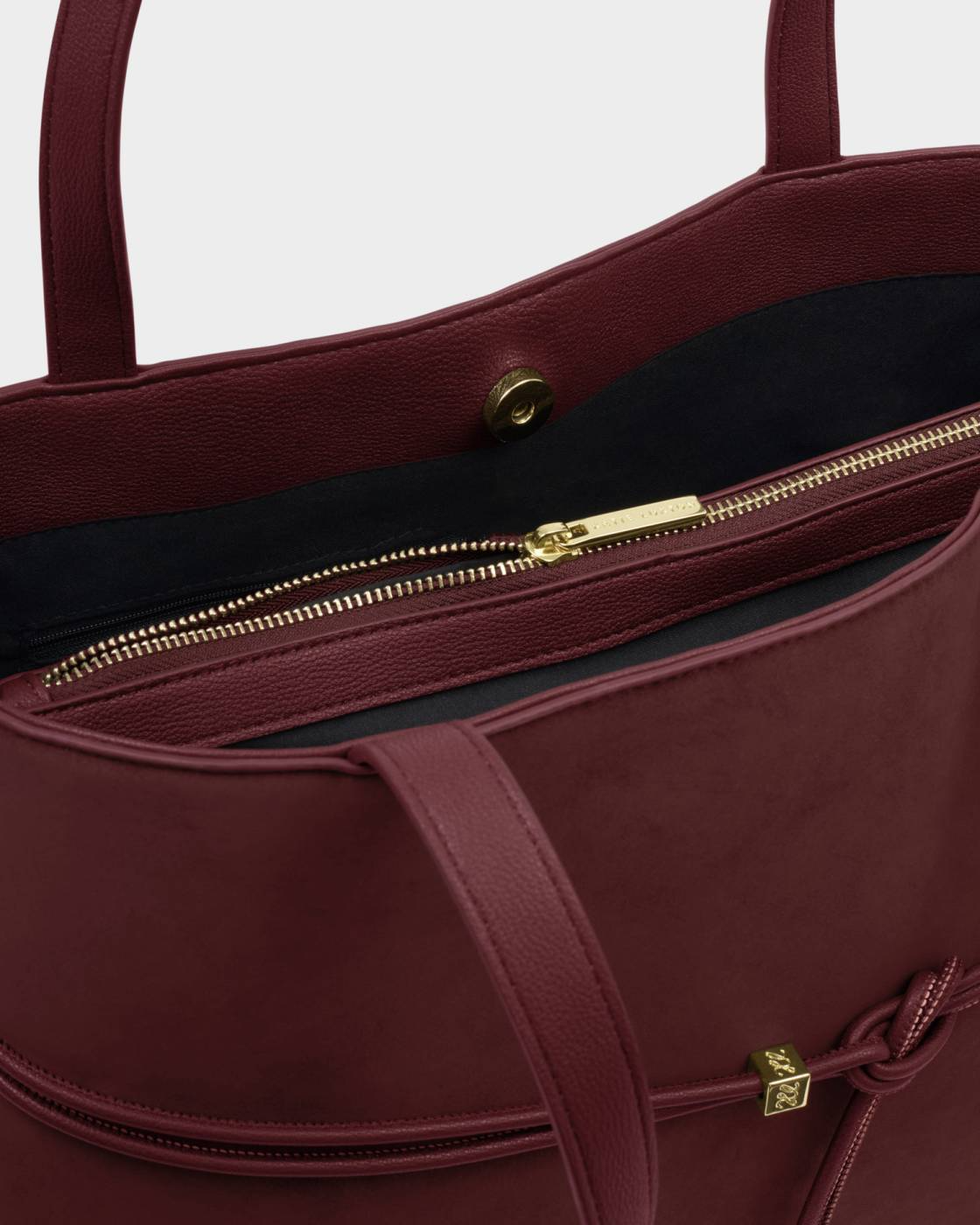 KATIE LOXTON LORI TOTE BAG CHERRY SUEDETTE