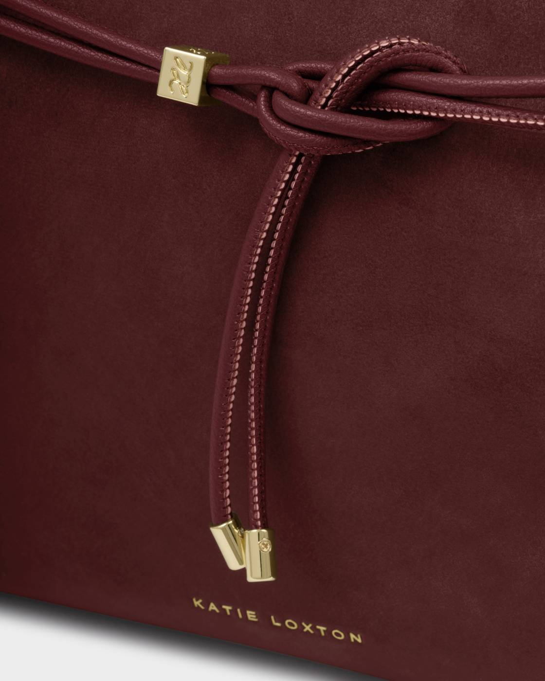 KATIE LOXTON LORI TOTE BAG CHERRY SUEDETTE