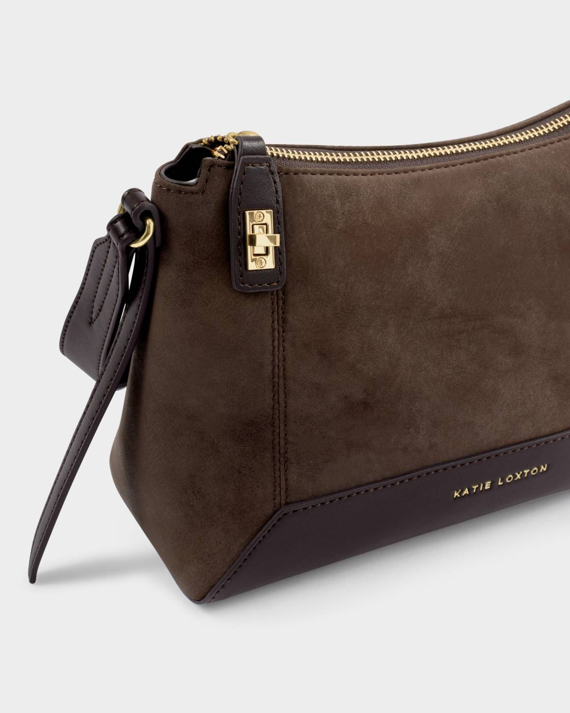 CHARLBURY CROSSBODY BAG BITTER CHOCOLATE SUEDETTE