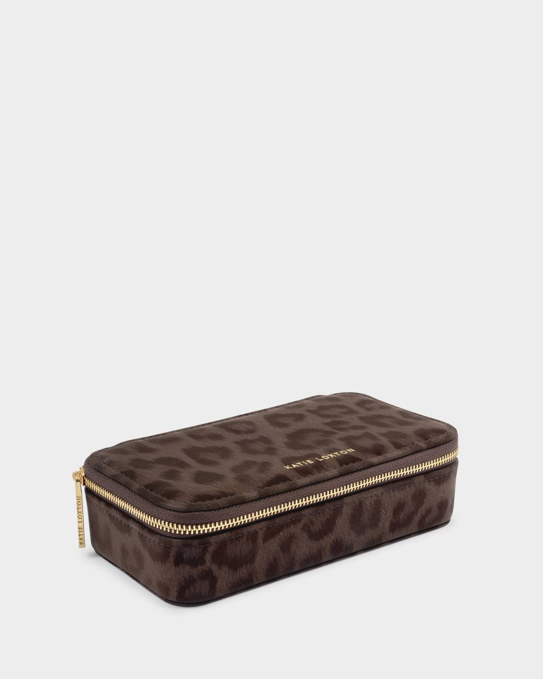KATIE LOXTON CLASSIC JEWELLERY BOX CHOCOLATE LEOPARD