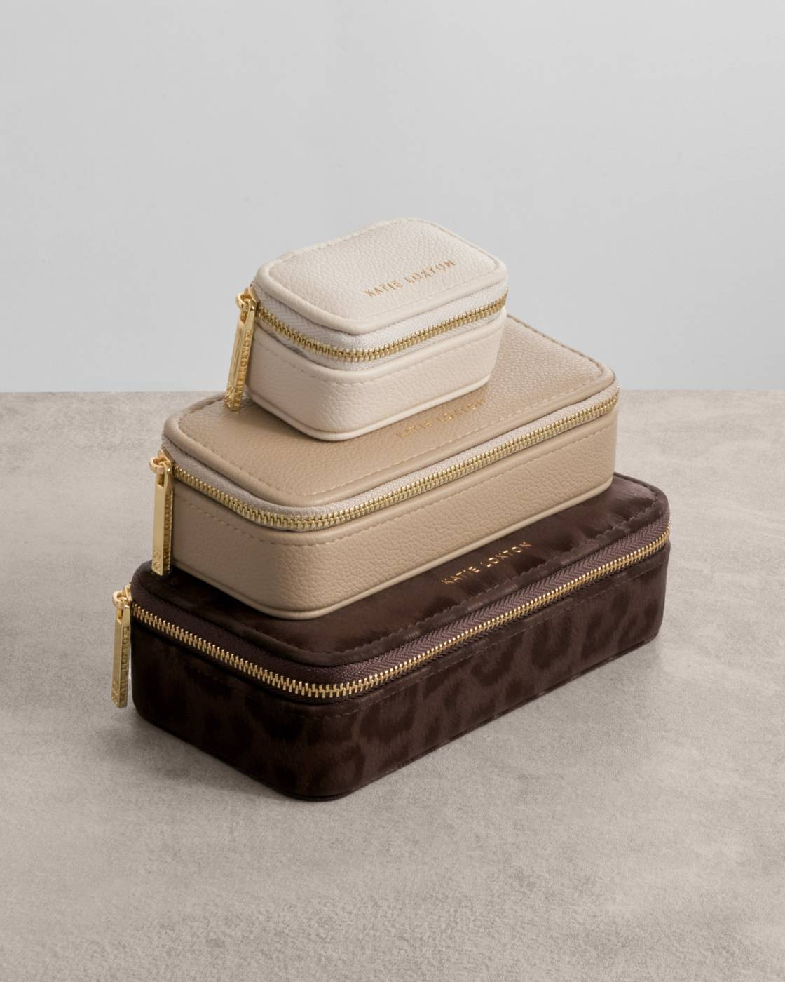 KATIE LOXTON CLASSIC JEWELLERY BOX CHOCOLATE LEOPARD