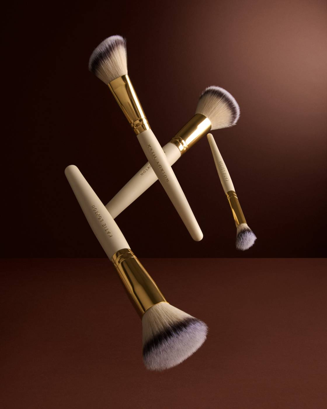 KATIE LOXTON MAKE UP BRUSH SET CHERRT PATENT