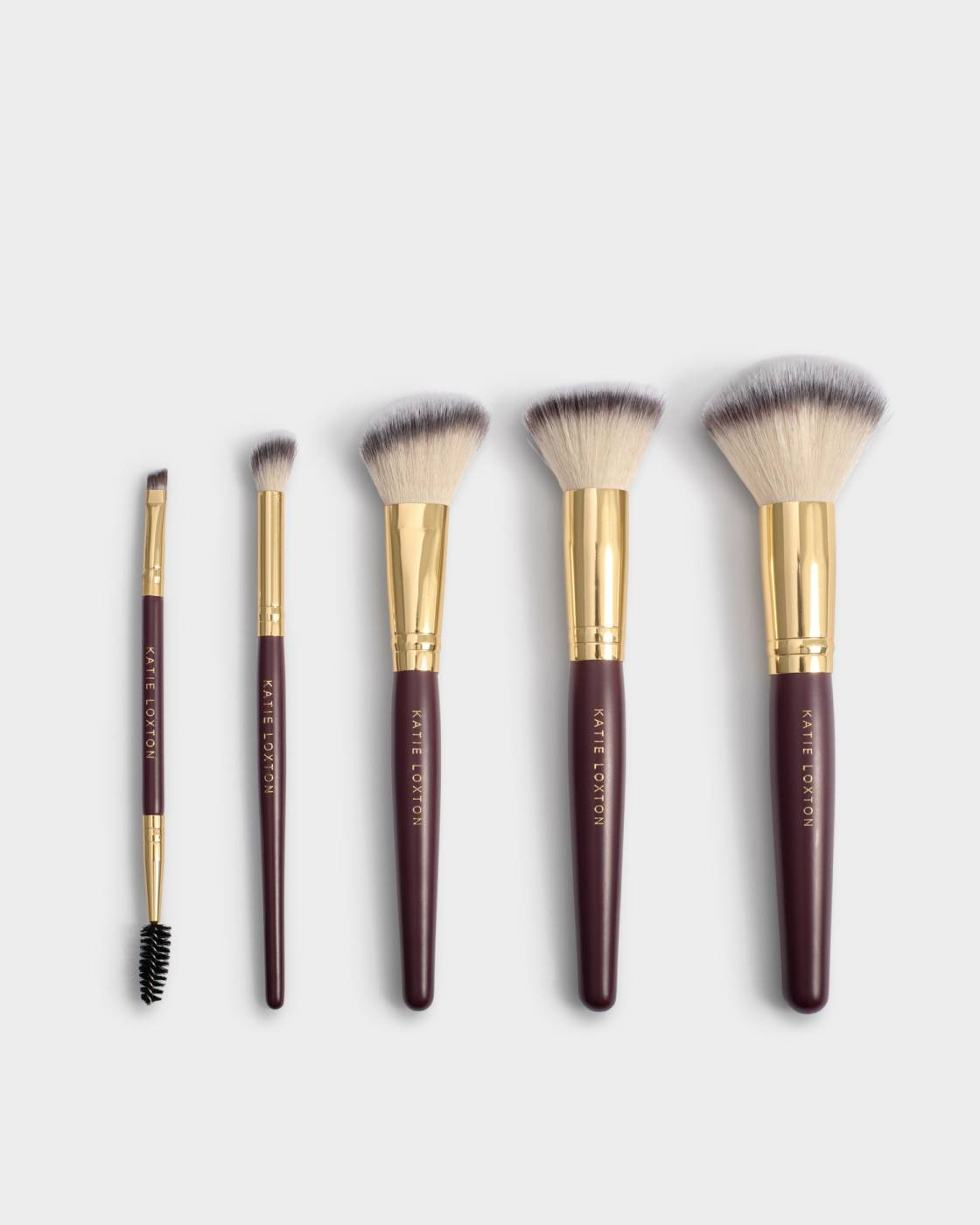 KATIE LOXTON MAKE UP BRUSH SET CHERRT PATENT