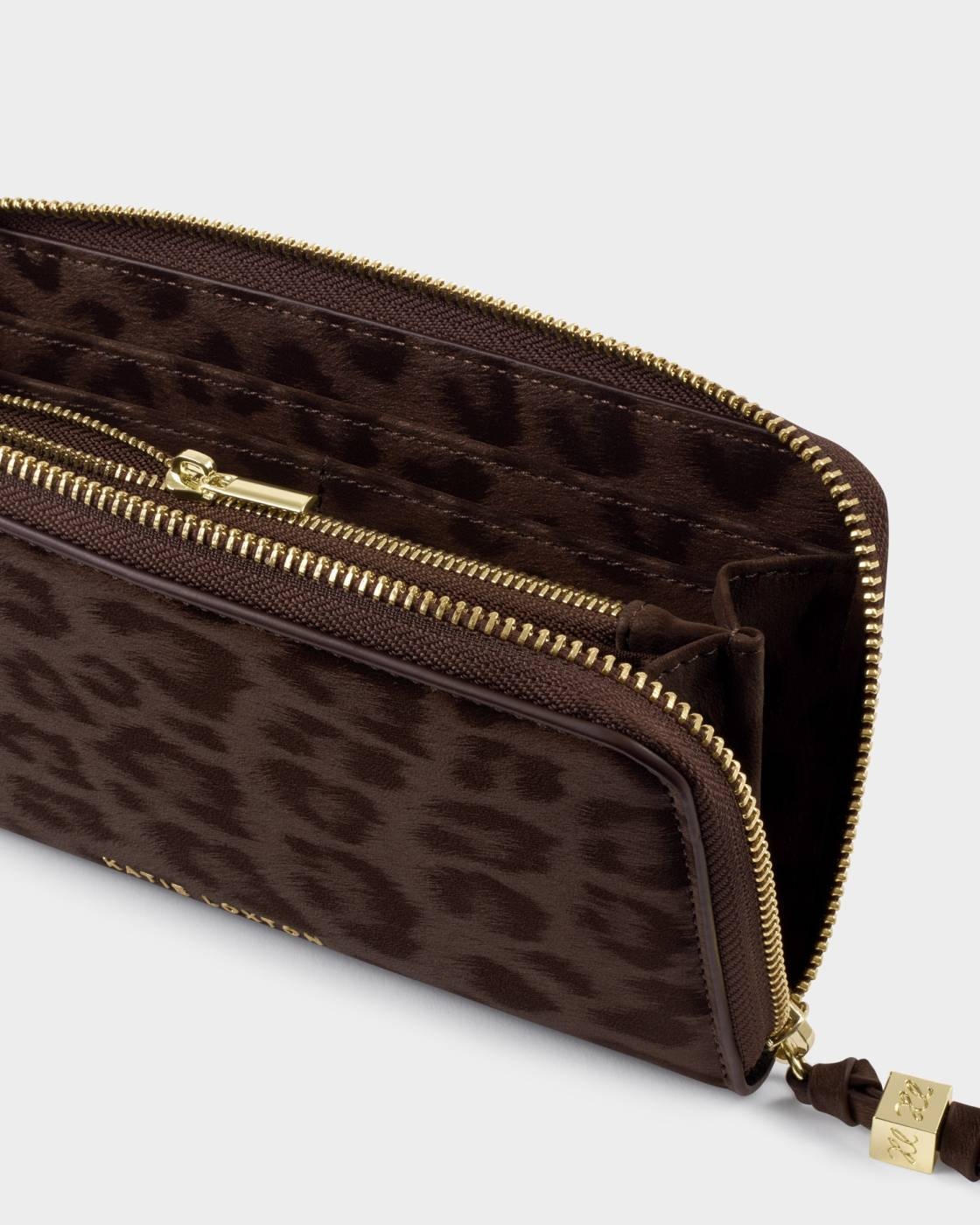KATIE LOXTON LARGE PURSE CHOCOLATE LEOPARD