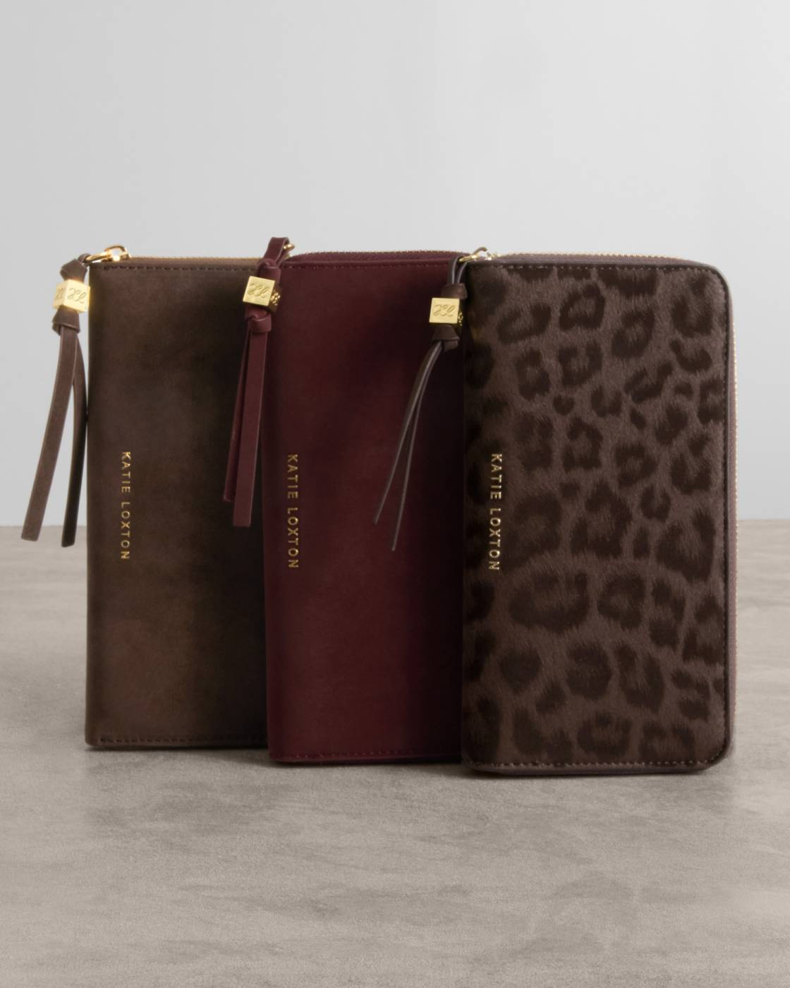 KATIE LOXTON LARGE PURSE CHOCOLATE LEOPARD