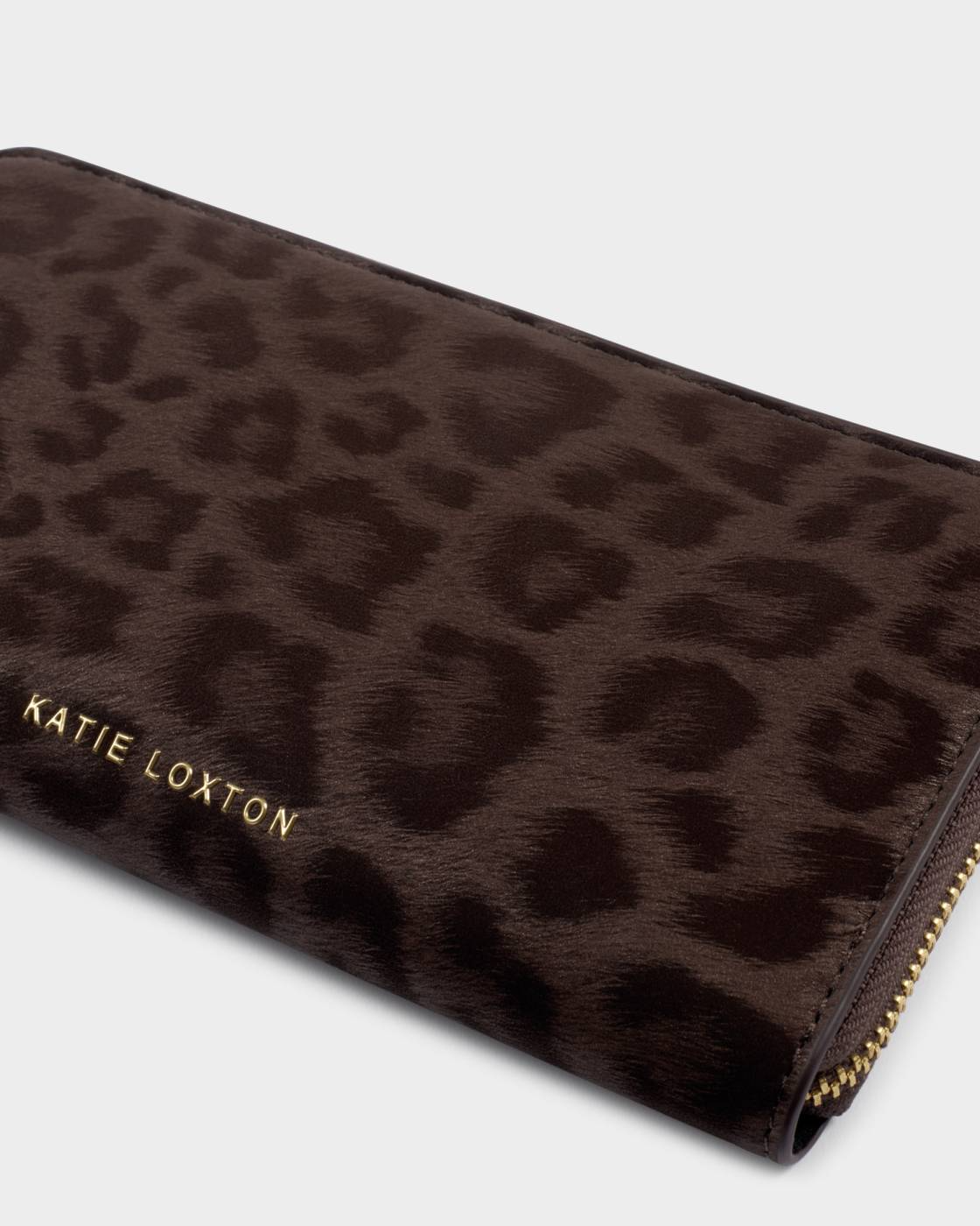 KATIE LOXTON LARGE PURSE CHOCOLATE LEOPARD