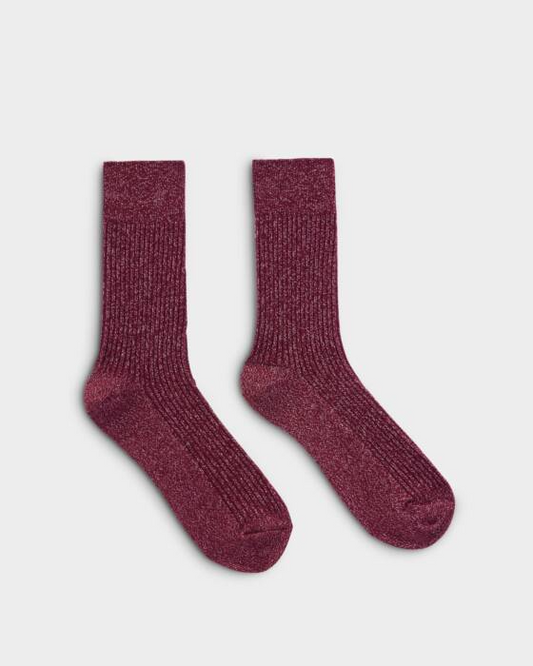 SPARKLE SOCKS IN GIFT BOX-CHERRY RED
