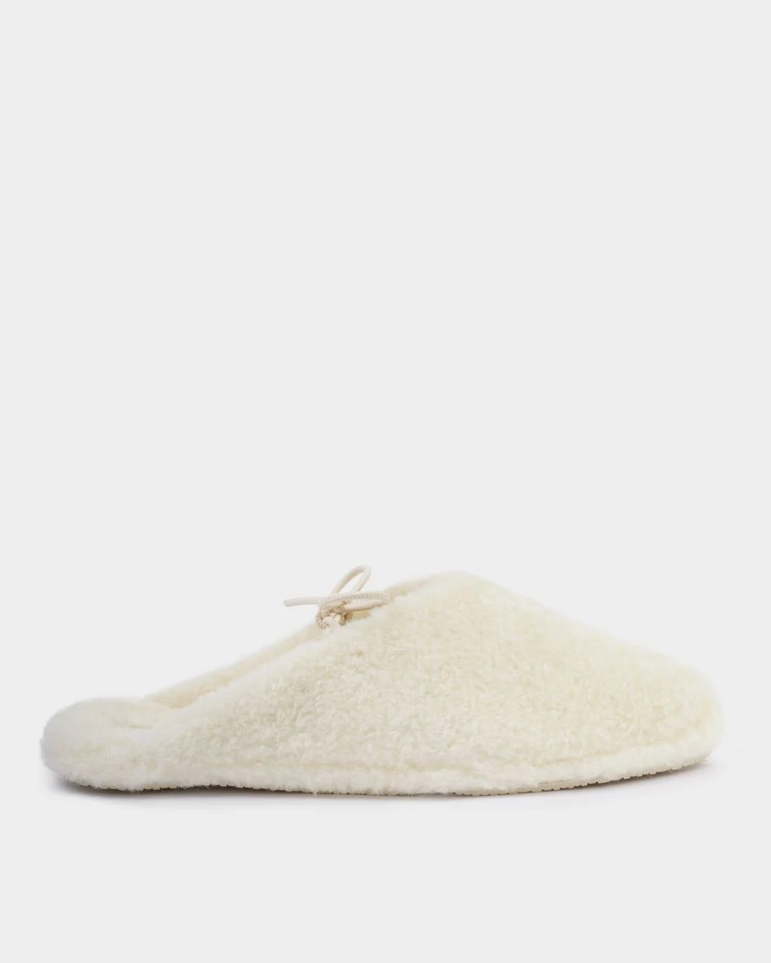 KATIE LOXTON GIFT BOXED BORG SLIPPERS -OFF WHITE