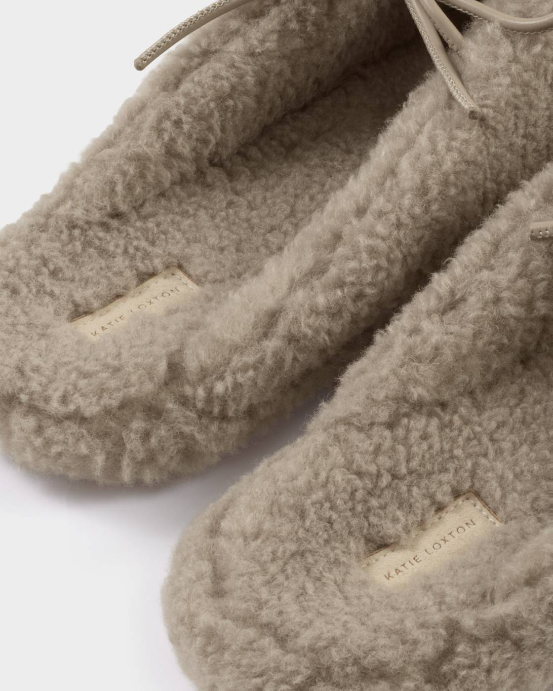 KATIE LOXTON GIFT BOXED BORG SLIPPPER-TAUPE