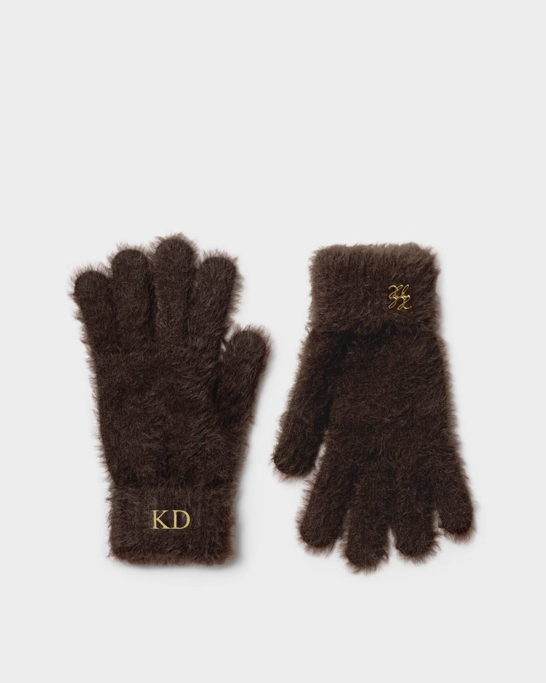 KATIE LOXTON BOXED SOFT KNIT GLOVES-CHOCOLATE