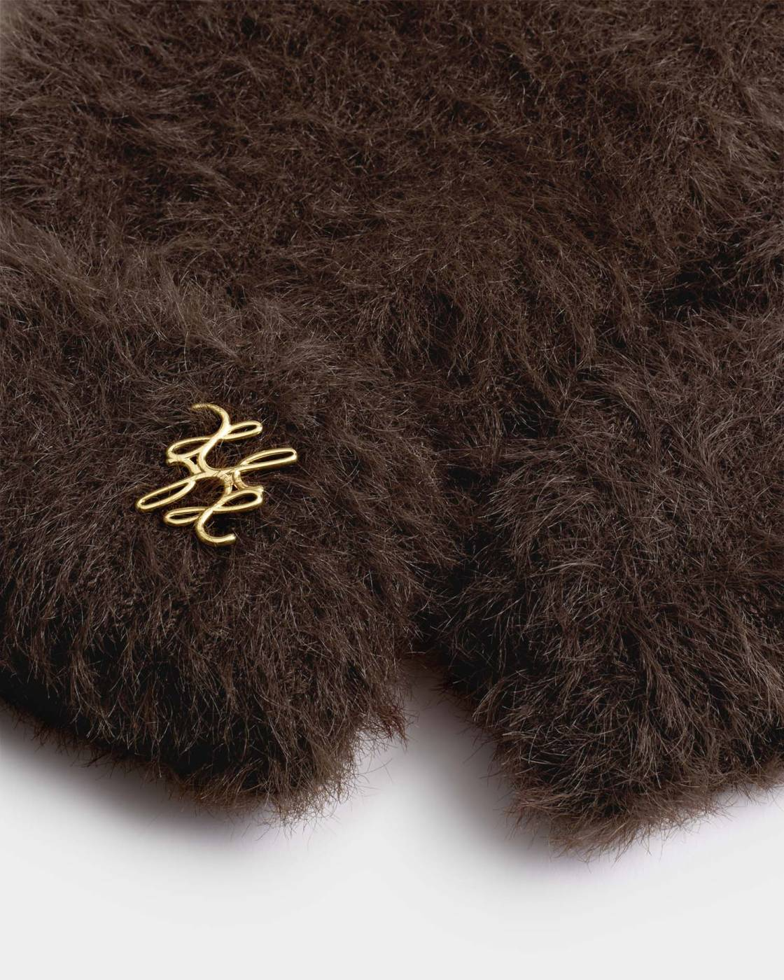 KATIE LOXTON BOXED SOFT KNIT GLOVES-CHOCOLATE