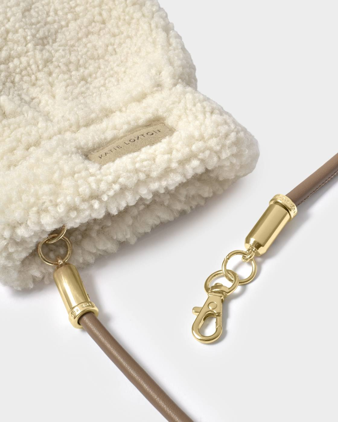 KATIE LOXTON TEDDY MITTENS WIH CORD-CREAM