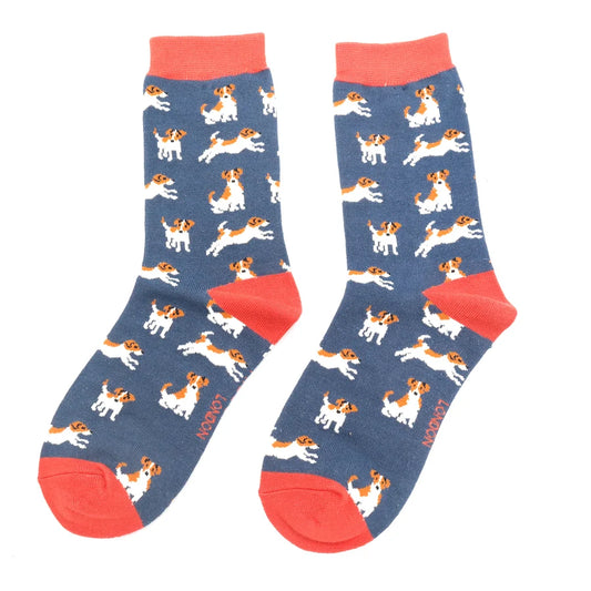 JACK RUSSELLS SOCKS NAVY